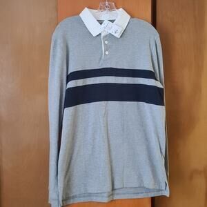 Mens Sonoma The Everyday Polo LS Shirt Medium Preppy Casual NWT